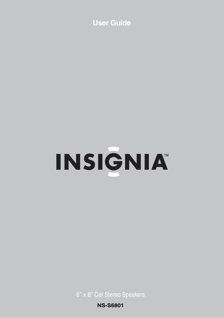 Insignia NS-S6801 User Manual | 8 pages