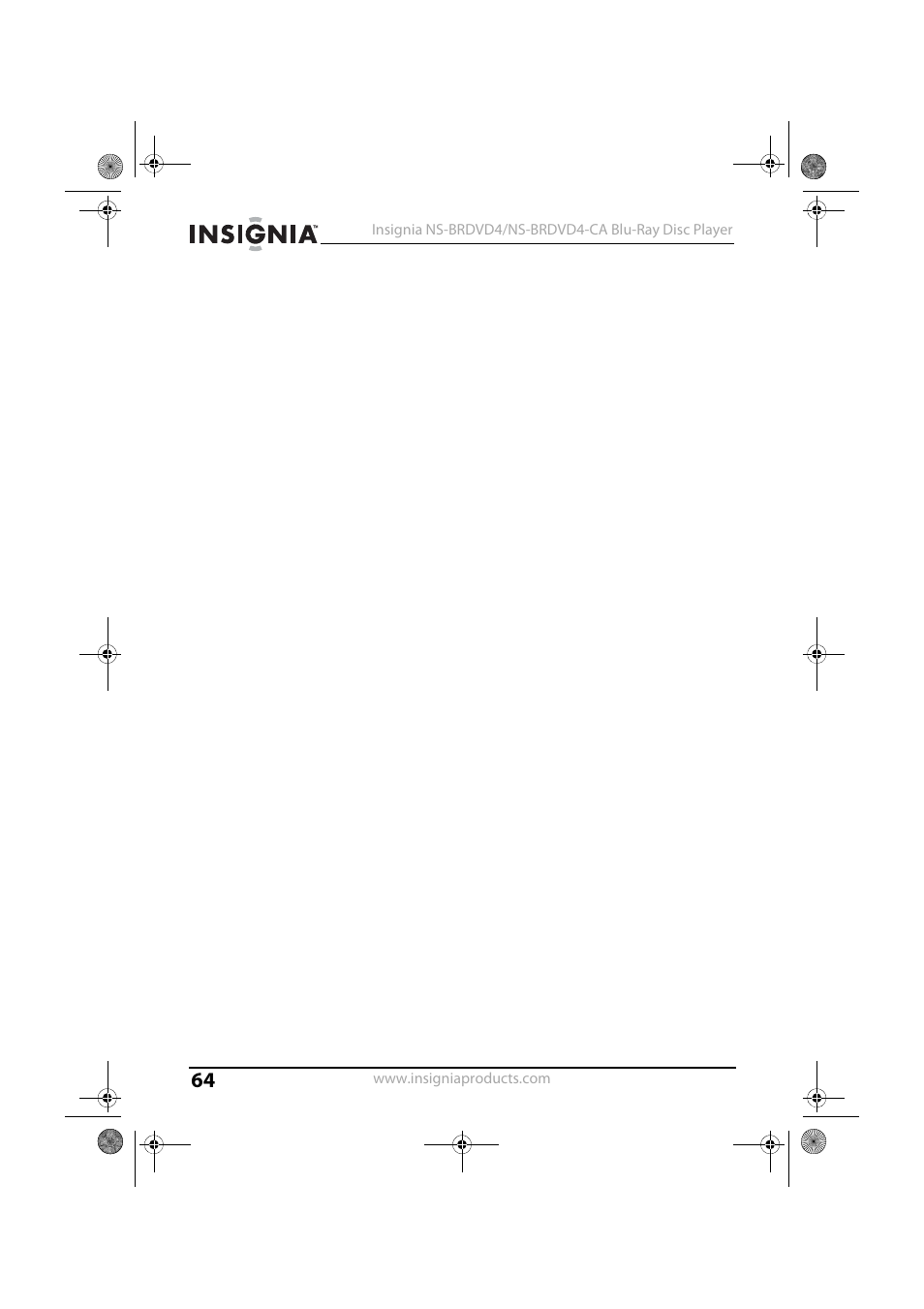 Insignia NS-BRDVD4 User Manual | Page 64 / 67