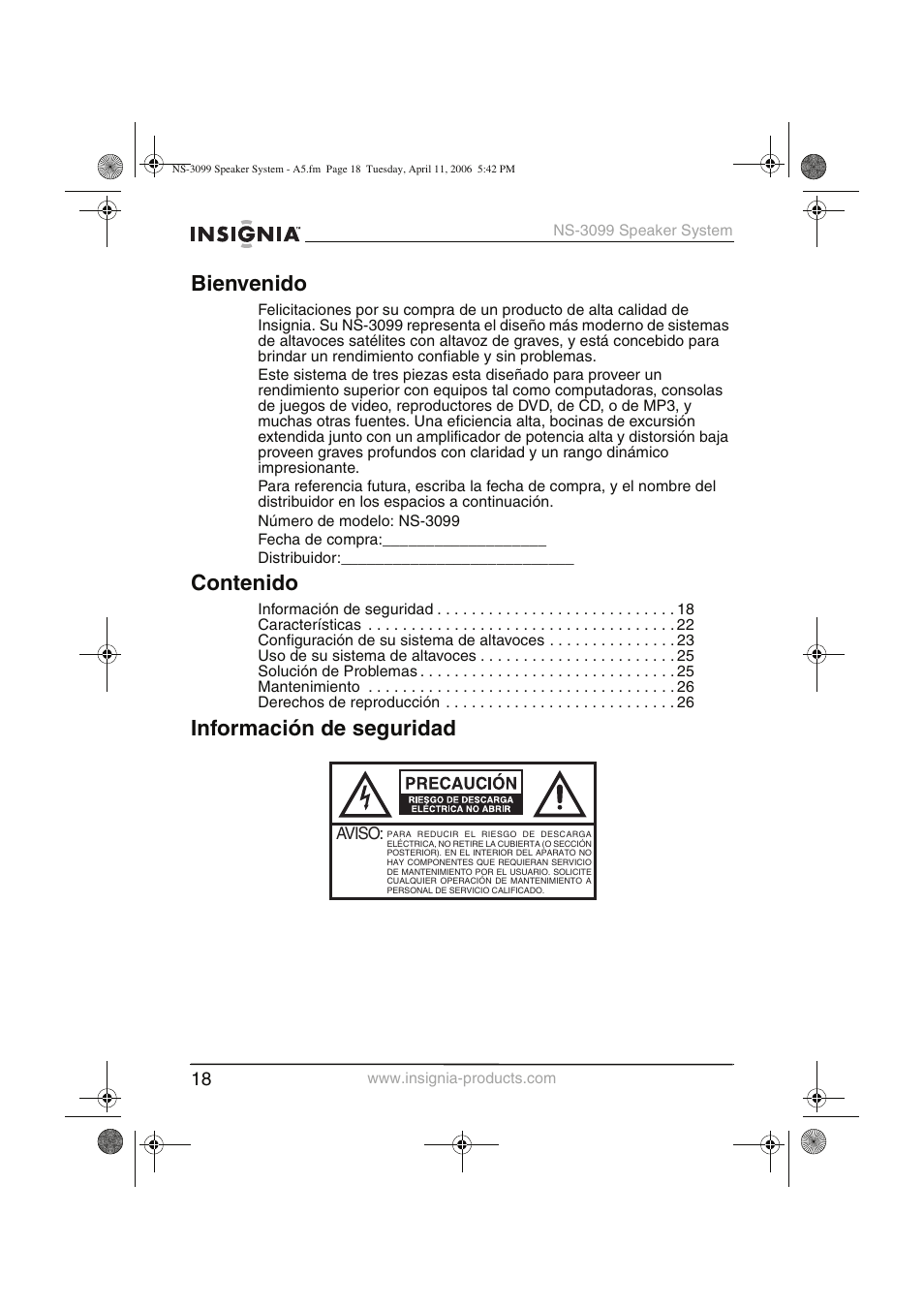 Insignia NS-3099 User Manual | Page 19 / 28