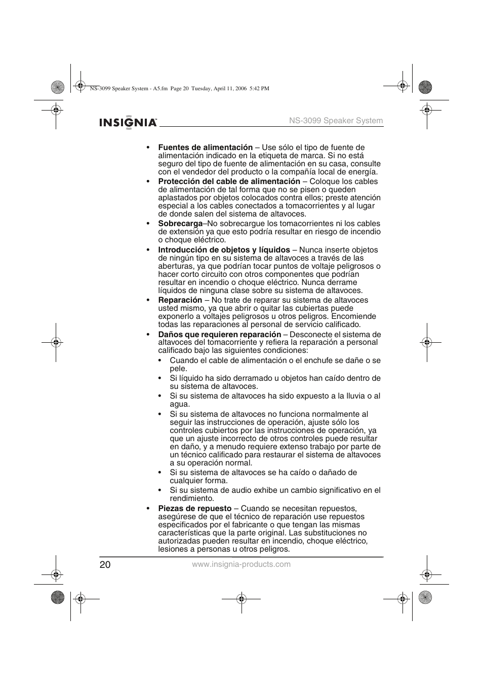 Insignia NS-3099 User Manual | Page 21 / 28