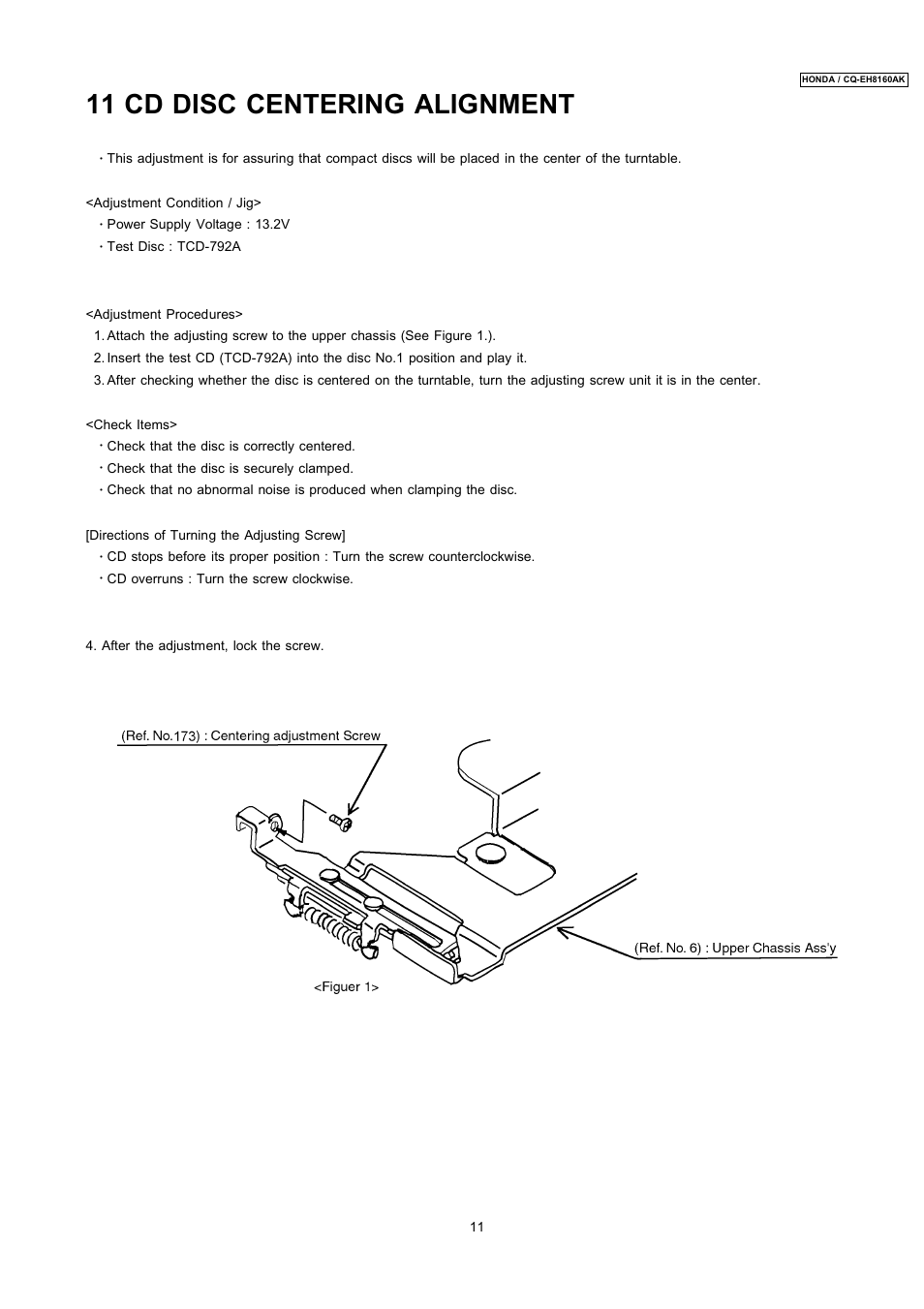 11 cd disc centering alignment | Insignia CQ-EH8160AK User Manual | Page 11 / 37