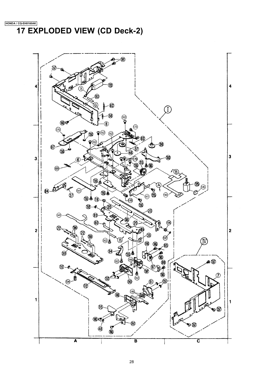 17 exploded view (cd deck-2) | Insignia CQ-EH8160AK User Manual | Page 28 / 37
