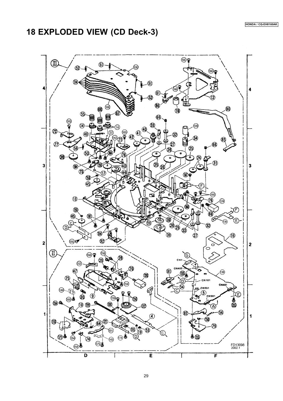18 exploded view (cd deck-3) | Insignia CQ-EH8160AK User Manual | Page 29 / 37