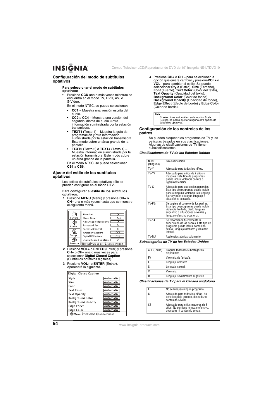 Insignia NS-LTDVD19 User Manual | Page 56 / 68