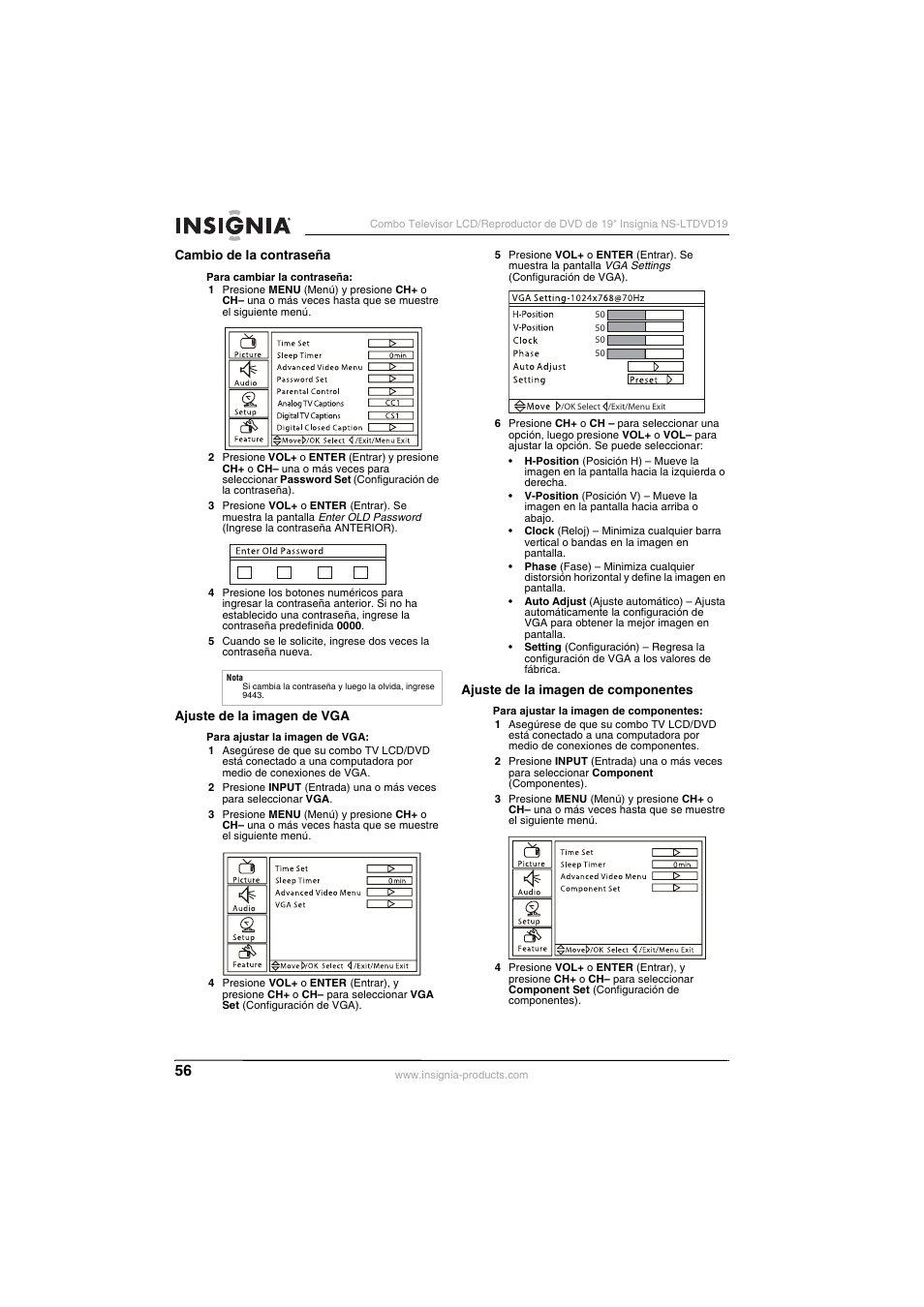 Insignia NS-LTDVD19 User Manual | Page 58 / 68