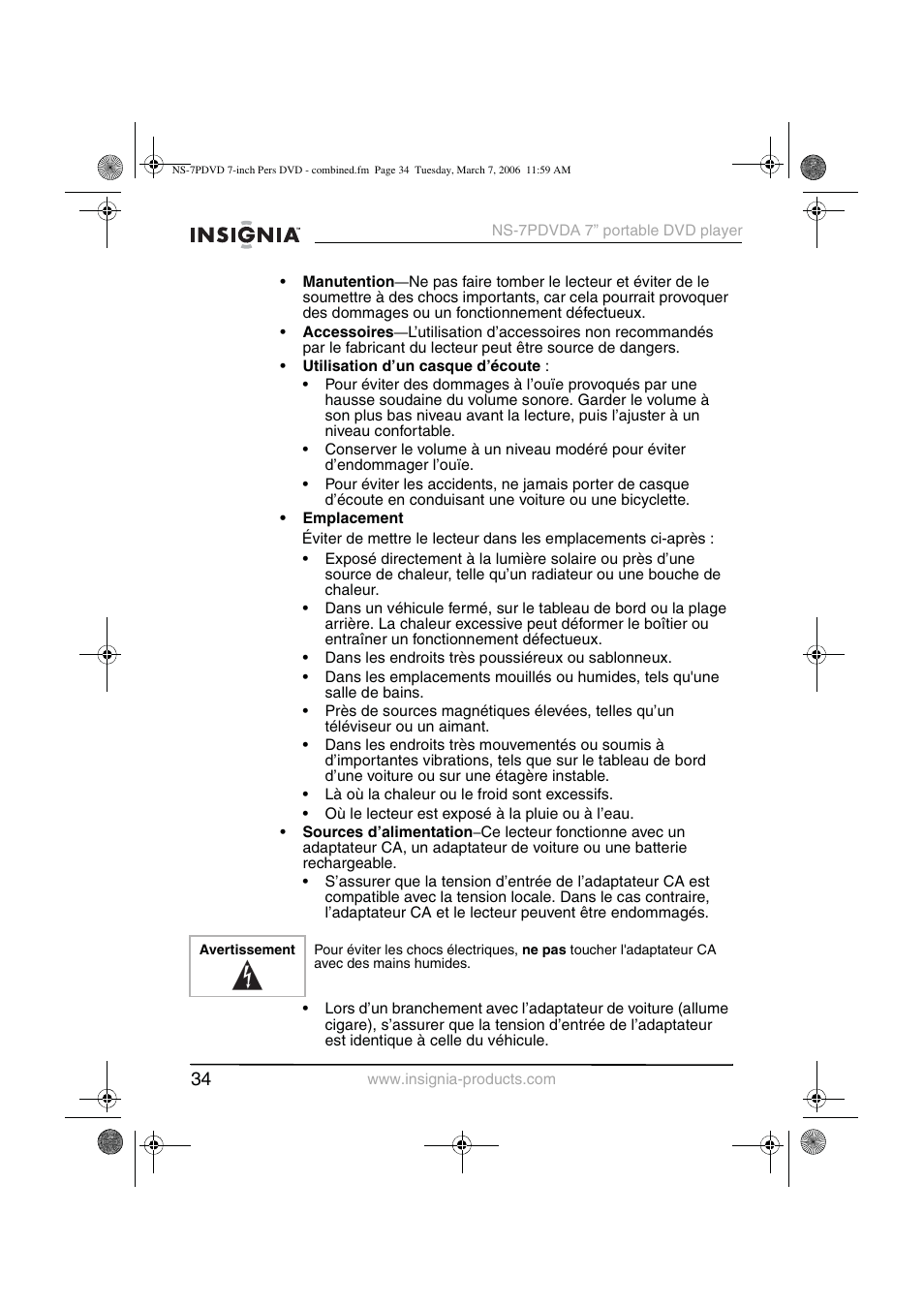 Insignia NS-7PDVDA User Manual | Page 35 / 102