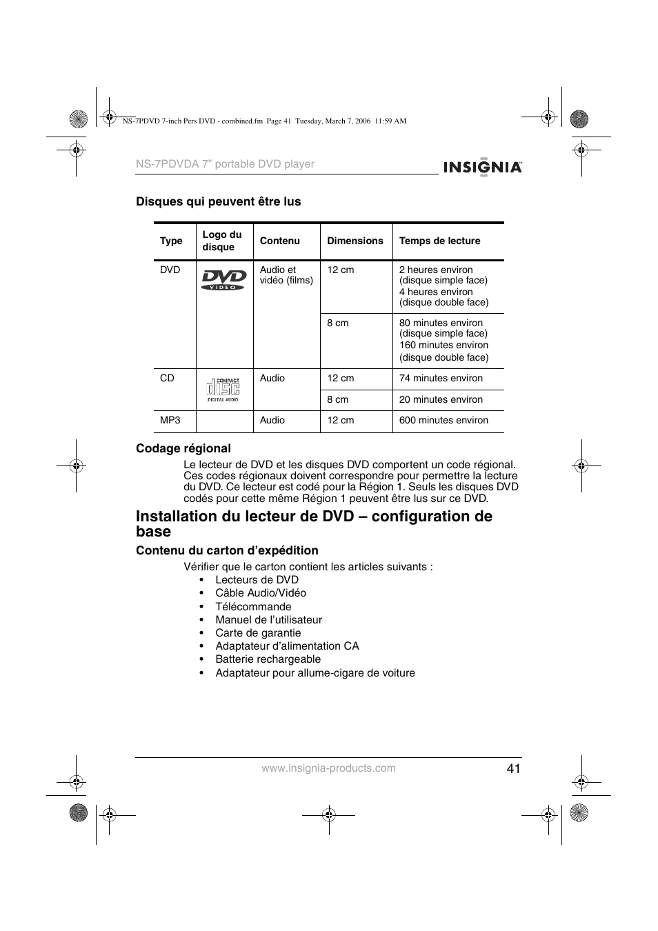 Insignia NS-7PDVDA User Manual | Page 42 / 102