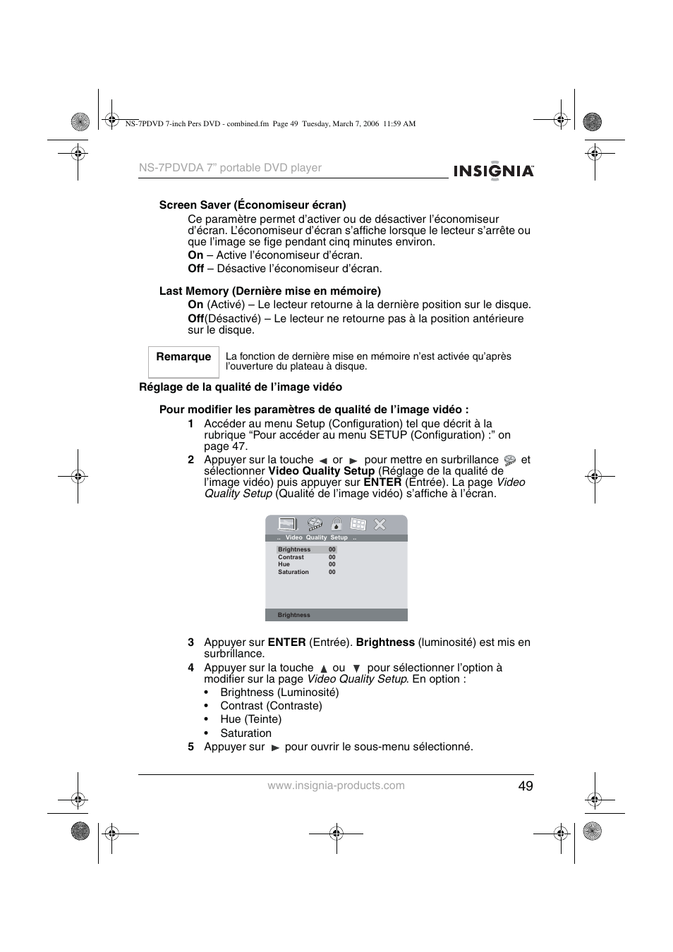 Insignia NS-7PDVDA User Manual | Page 50 / 102