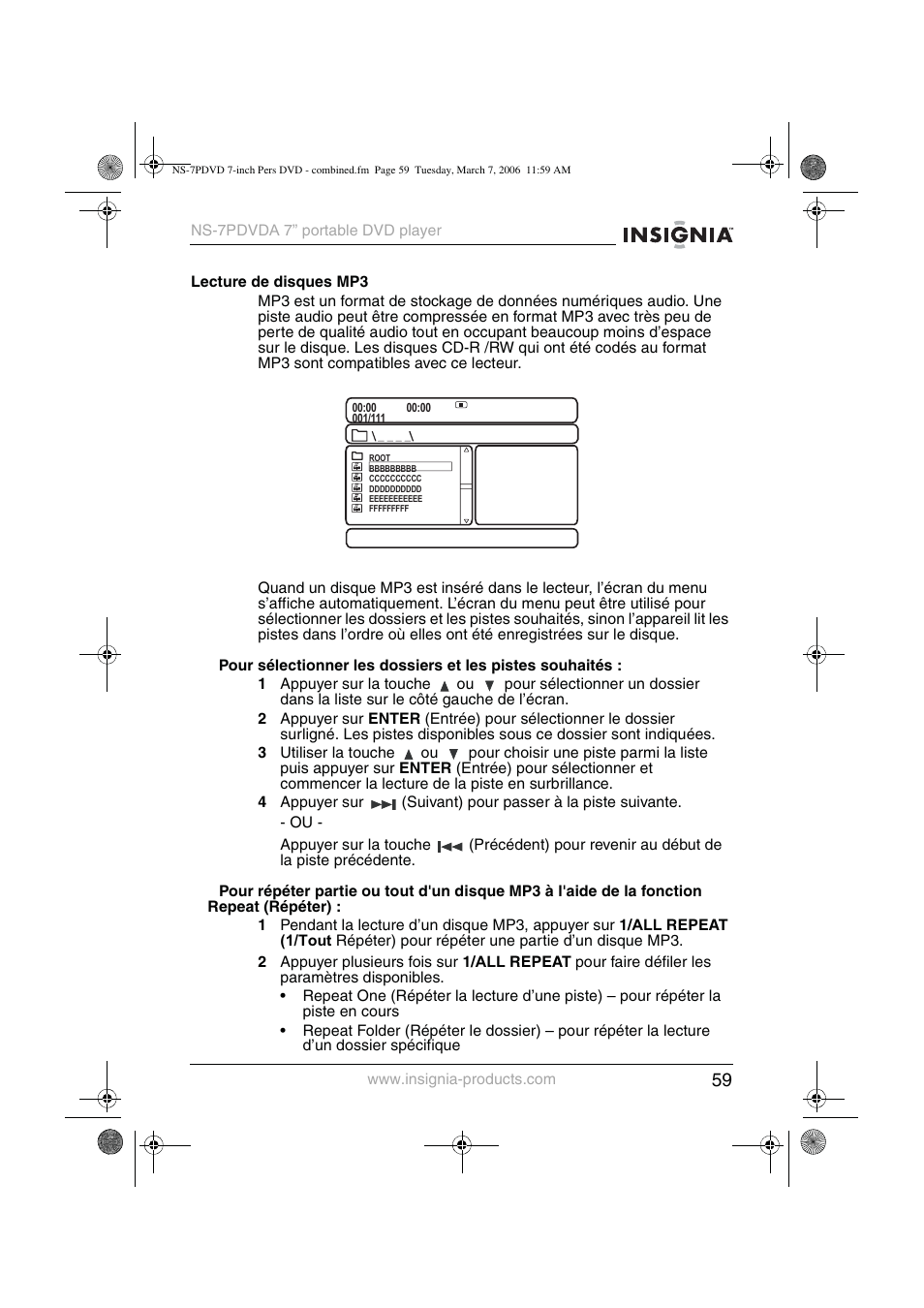 Insignia NS-7PDVDA User Manual | Page 60 / 102