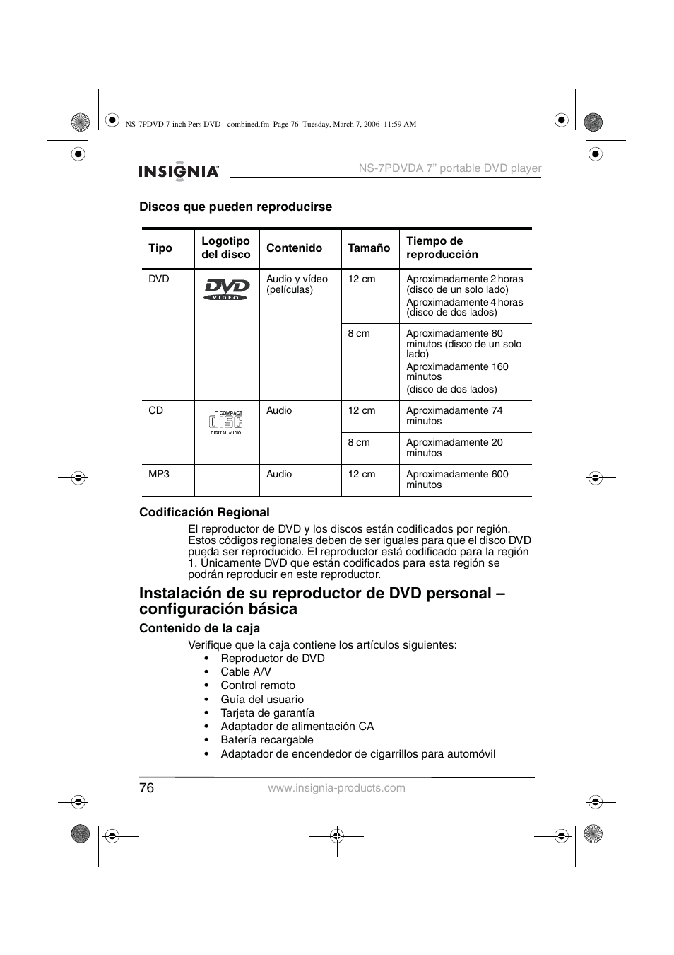 Insignia NS-7PDVDA User Manual | Page 77 / 102
