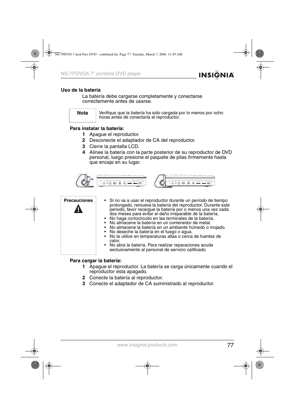 Insignia NS-7PDVDA User Manual | Page 78 / 102
