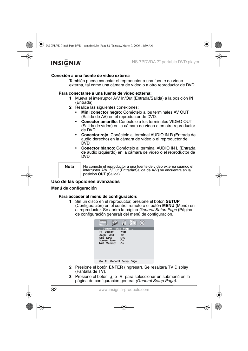 Insignia NS-7PDVDA User Manual | Page 83 / 102