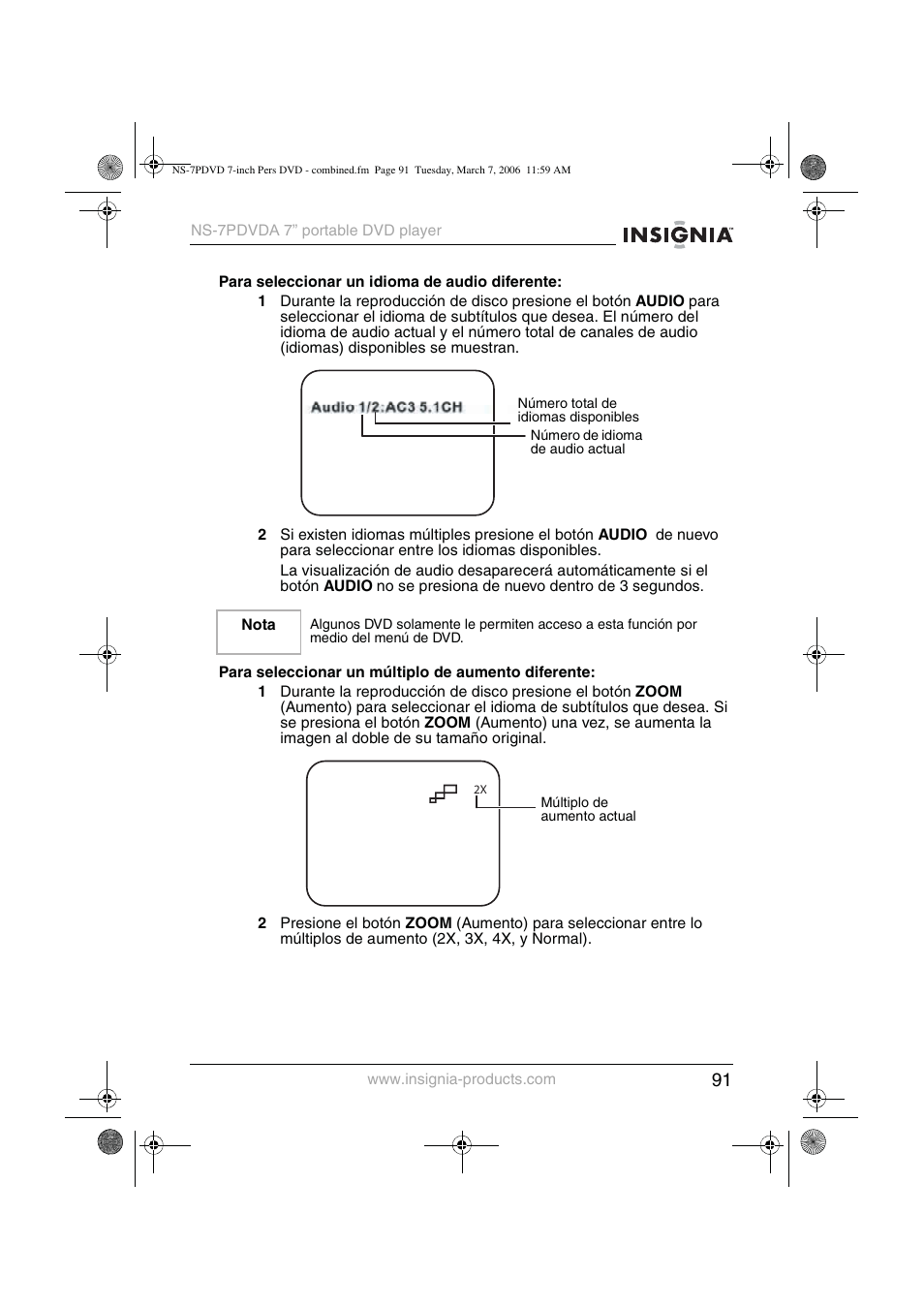 Insignia NS-7PDVDA User Manual | Page 92 / 102
