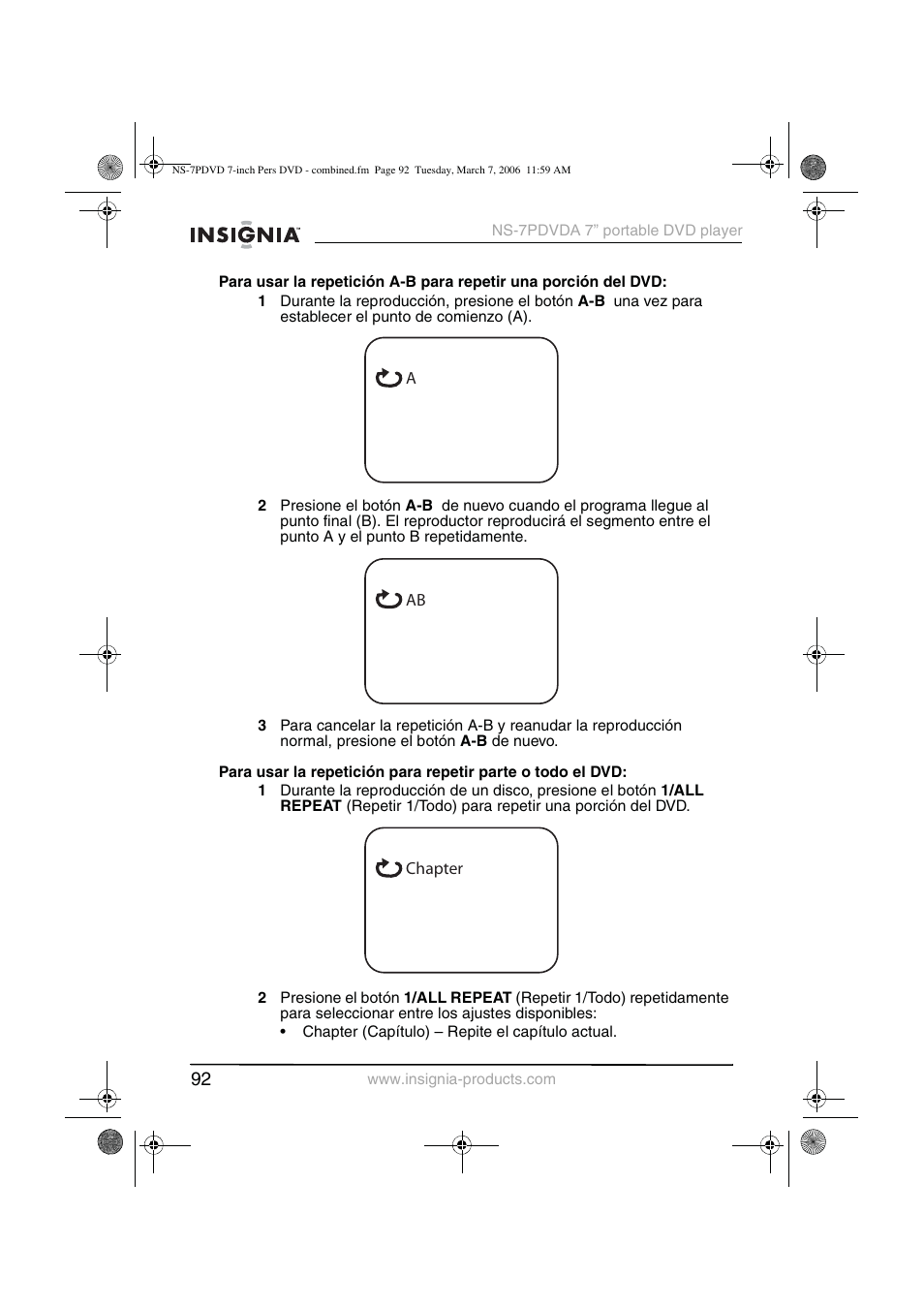 Insignia NS-7PDVDA User Manual | Page 93 / 102