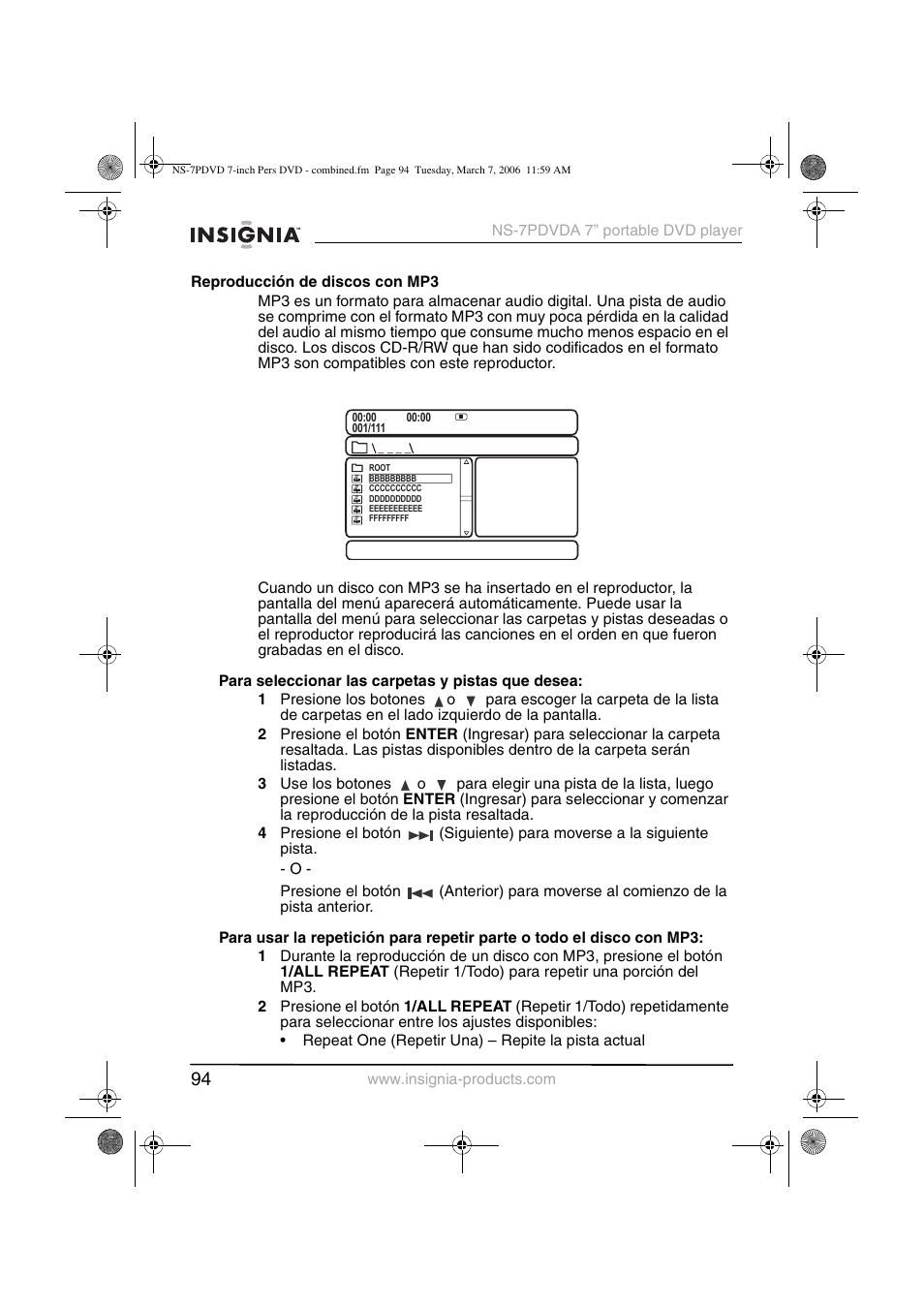Insignia NS-7PDVDA User Manual | Page 95 / 102