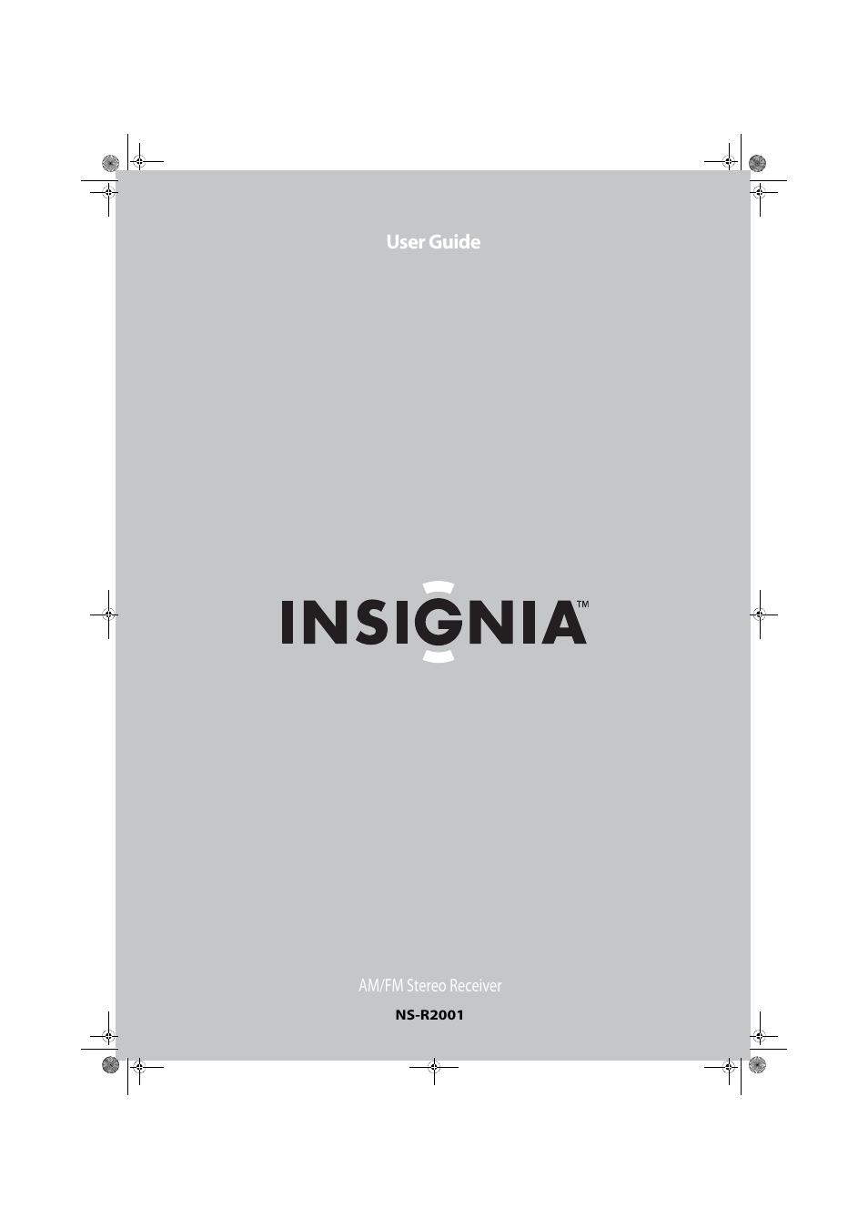 Insignia NS-R2001 User Manual | 16 pages