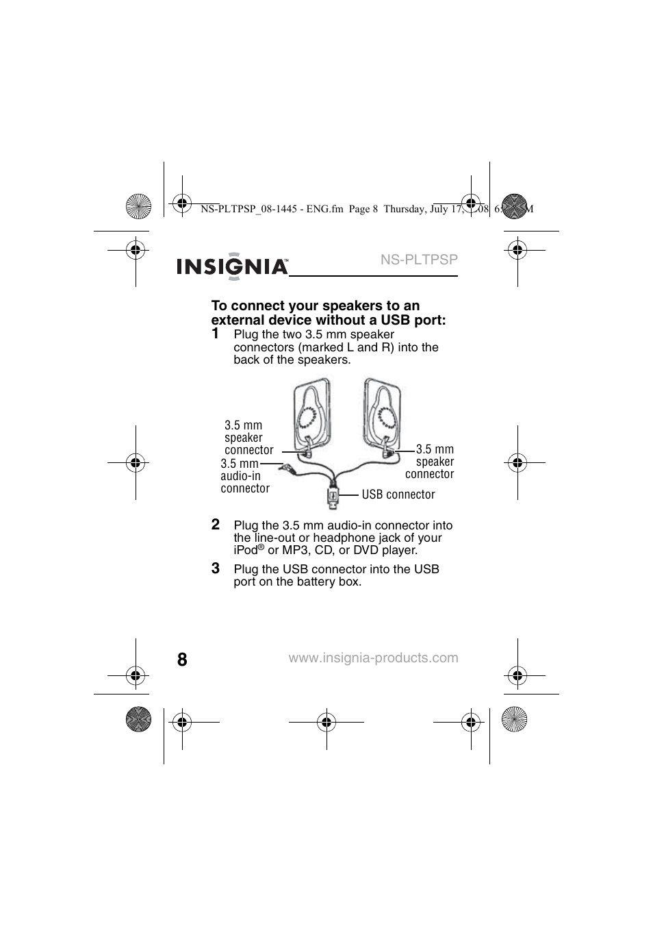 Insignia NS-PLTPSP User Manual | Page 10 / 20