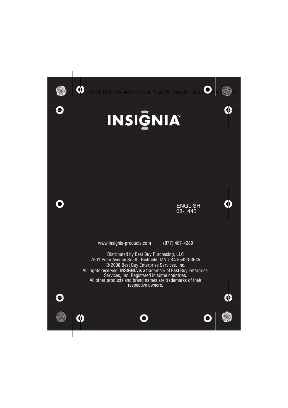 Insignia NS-PLTPSP User Manual | Page 20 / 20