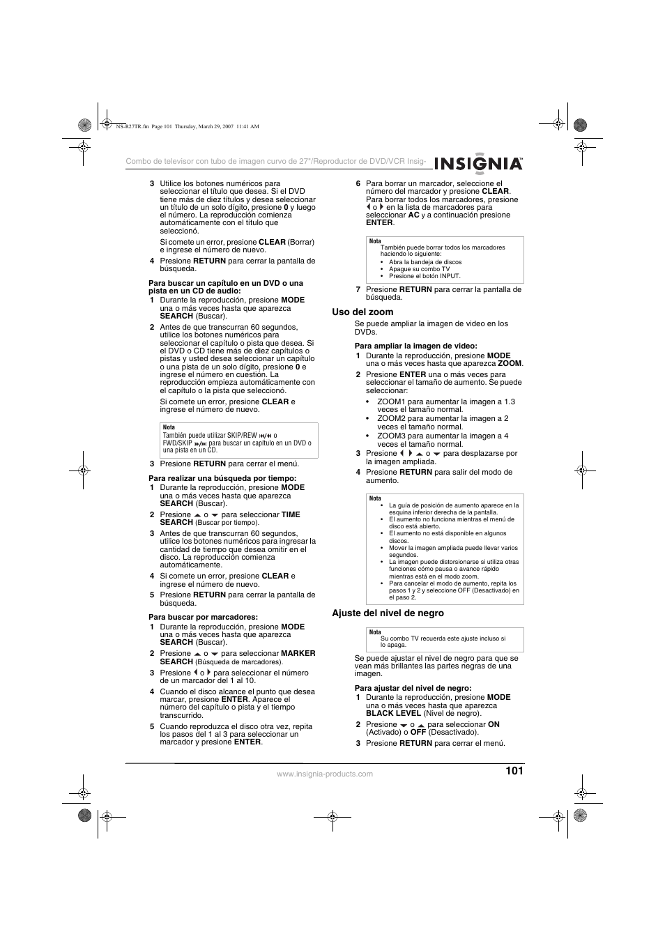 Insignia NS-R27TR User Manual | Page 101 / 112