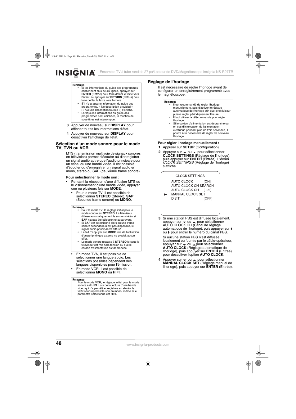 Insignia NS-R27TR User Manual | Page 48 / 112