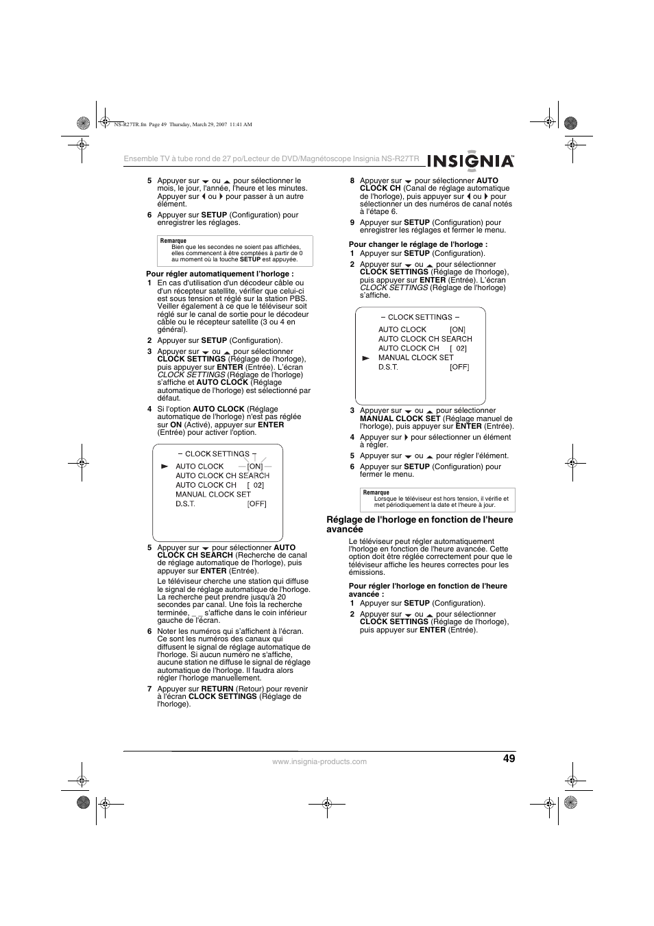 Insignia NS-R27TR User Manual | Page 49 / 112