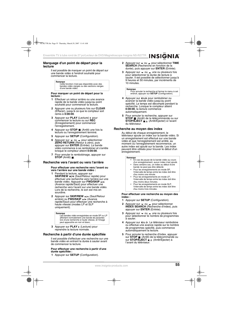 Insignia NS-R27TR User Manual | Page 55 / 112