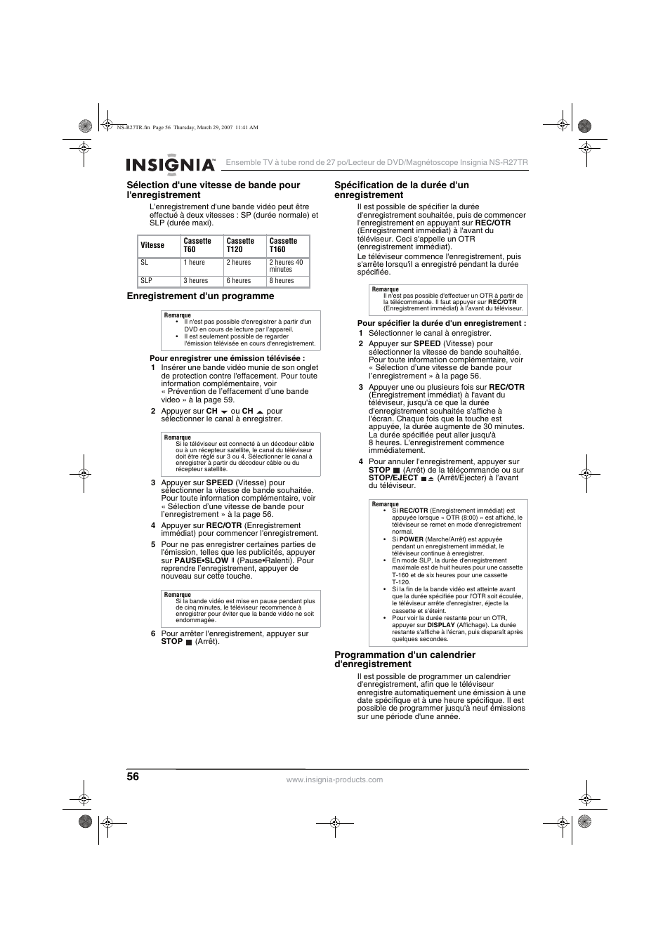 Insignia NS-R27TR User Manual | Page 56 / 112
