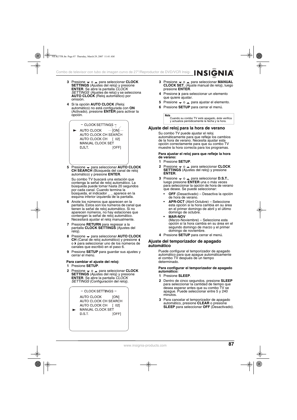 Insignia NS-R27TR User Manual | Page 87 / 112