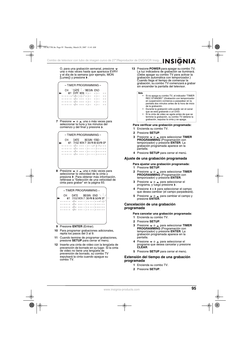 Insignia NS-R27TR User Manual | Page 95 / 112