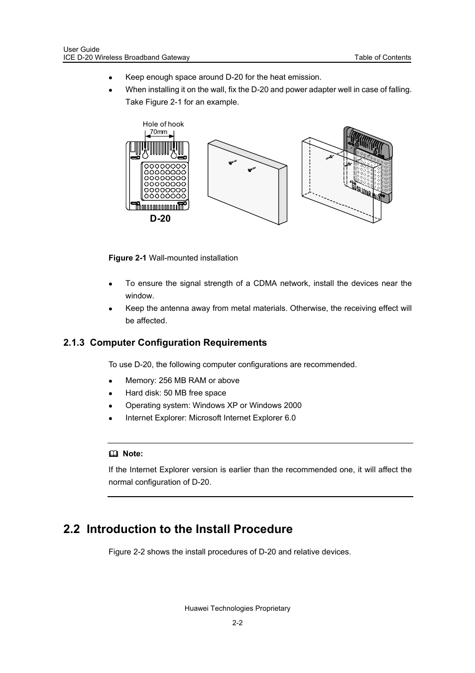 3 computer configuration requirements, 2 introduction to the install procedure, 3 computer configuration requirements -2 | 2 introduction to the install procedure -2, D-20 | Insignia ICE D-20 EC506 User Manual | Page 11 / 45