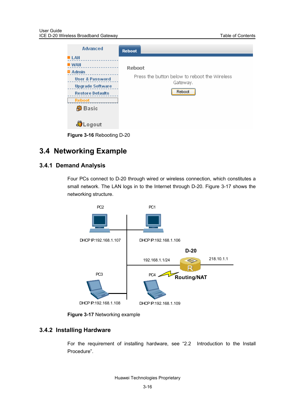 4 networking example, 1 demand analysis, 2 installing hardware | 4 networking example -16, 1 demand analysis -16, 2 installing hardware -16 | Insignia ICE D-20 EC506 User Manual | Page 34 / 45