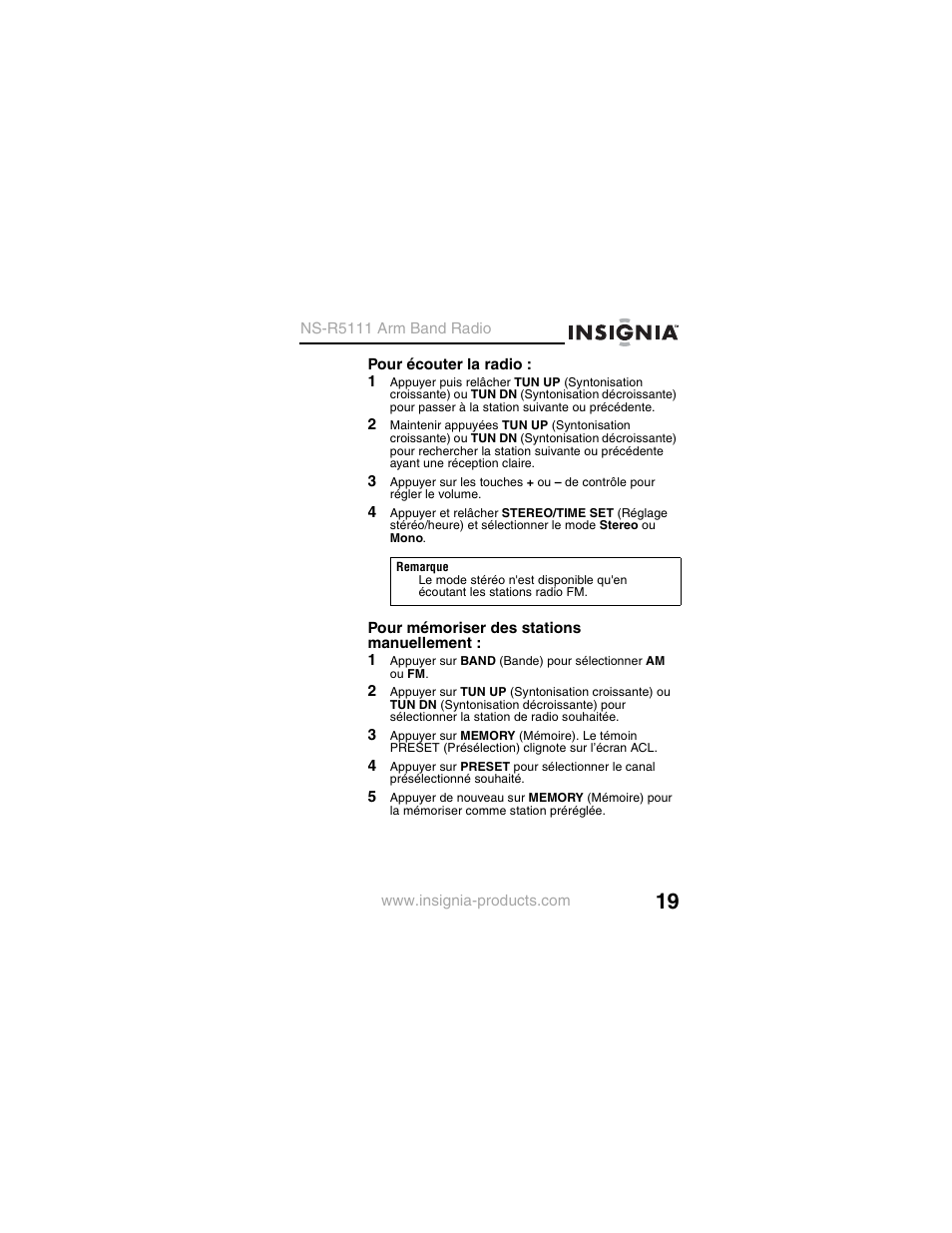 Insignia NS-R5111 User Manual | Page 21 / 48
