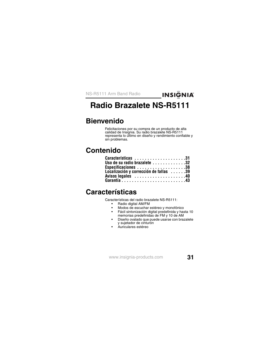 Insignia NS-R5111 User Manual | Page 33 / 48