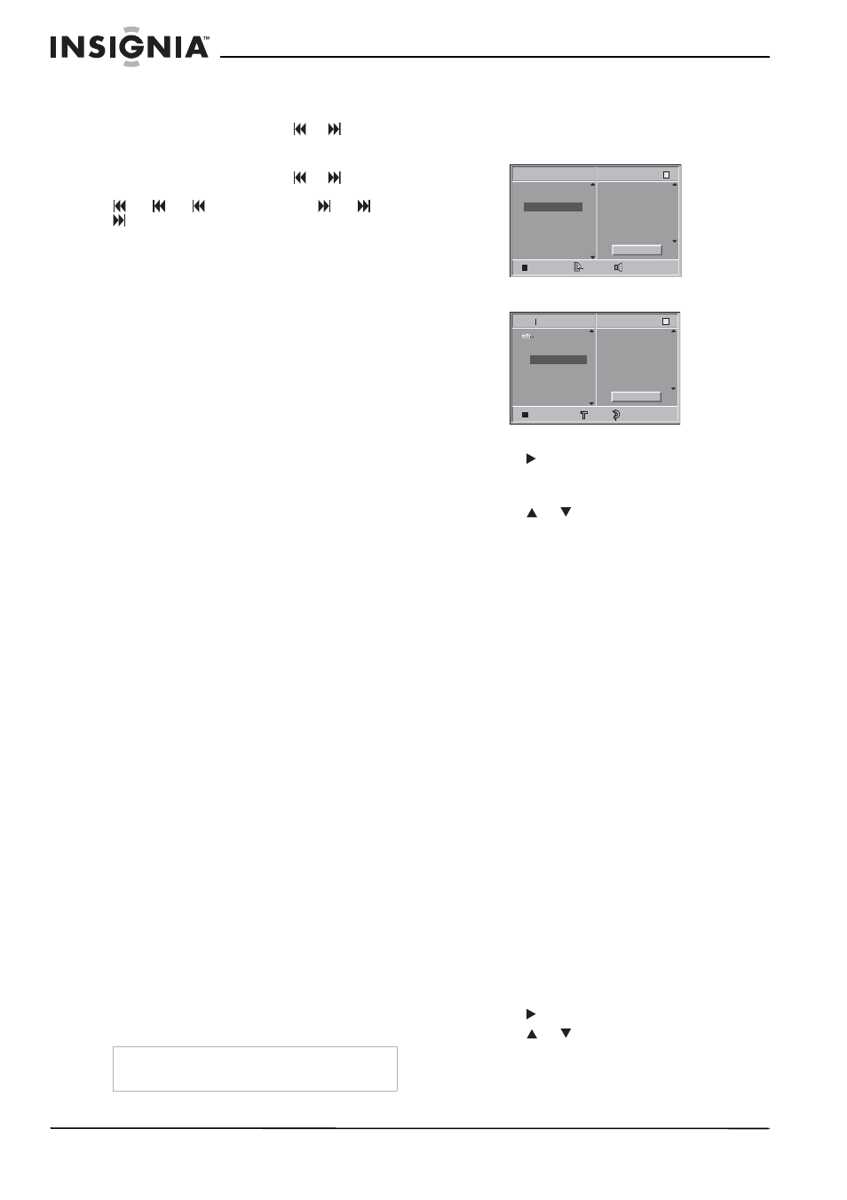 Search, Repeat a-b, 3d surround | Changing the audio channel, Programmed playback, Repeat programmed tracks, Erasing a track from program list | Insignia NS-H3005 User Manual | Page 30 / 116