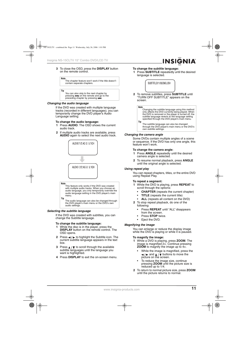 Insignia NS-15cltv User Manual | Page 10 / 69