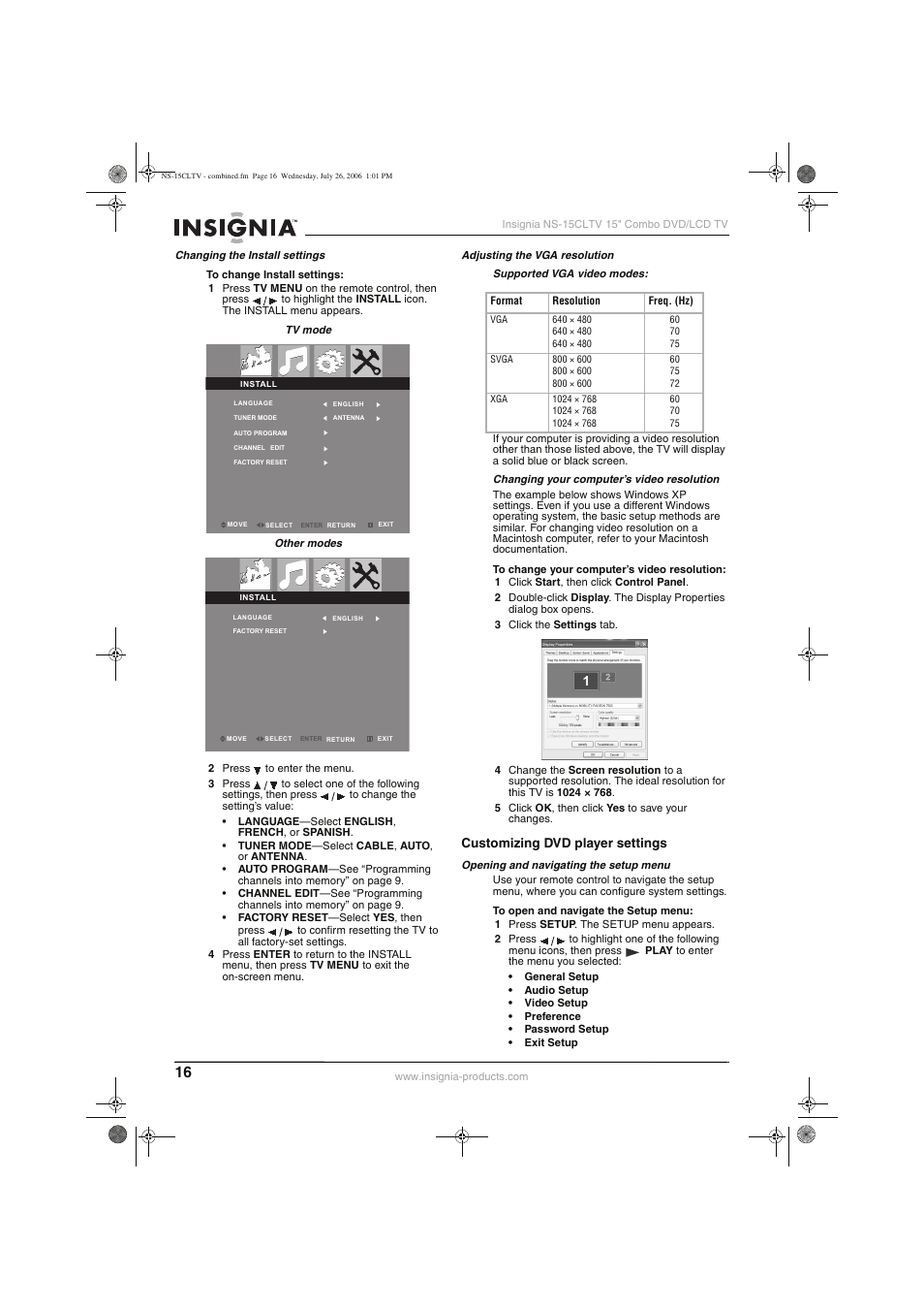 Insignia NS-15cltv User Manual | Page 15 / 69