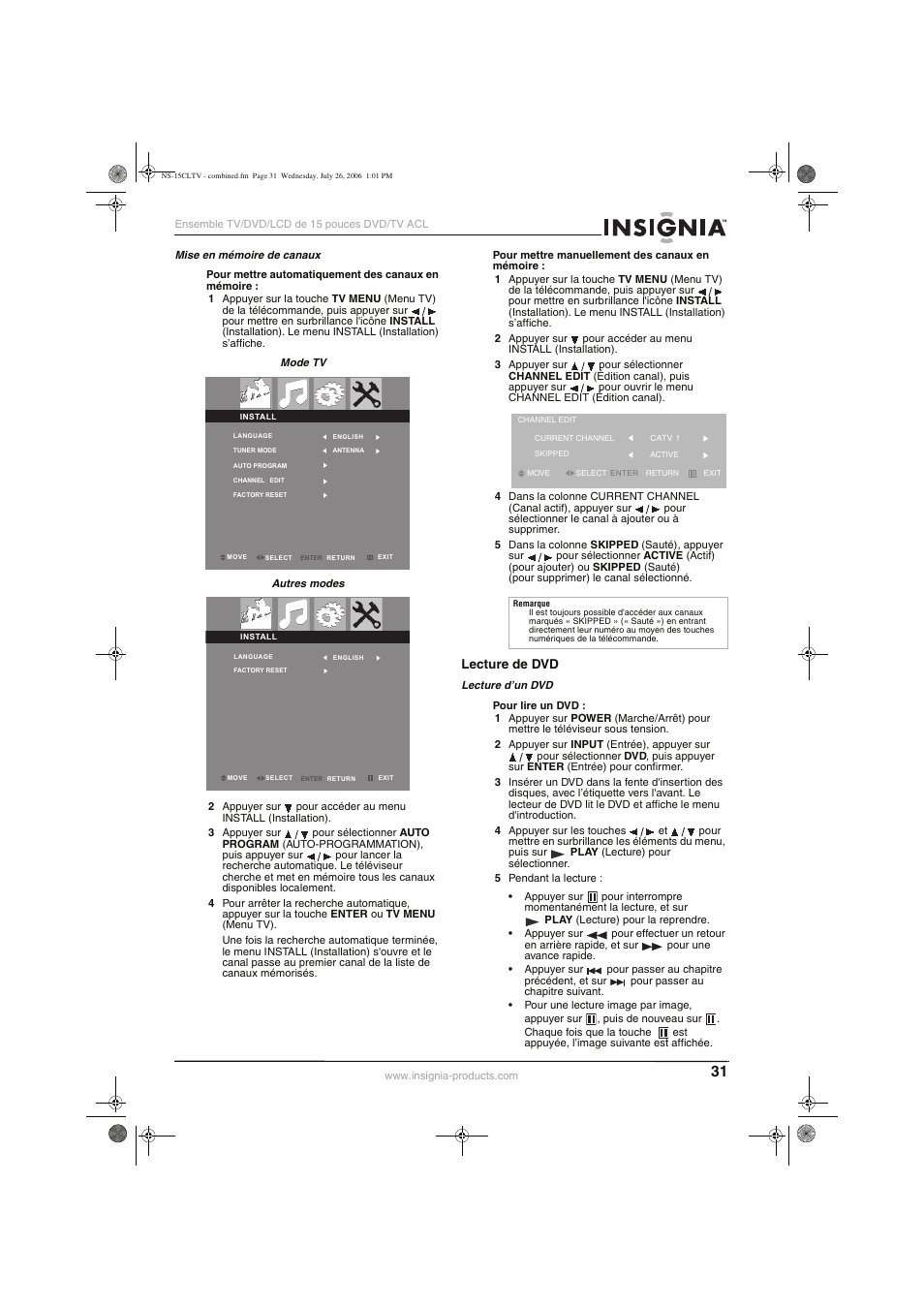 Insignia NS-15cltv User Manual | Page 30 / 69