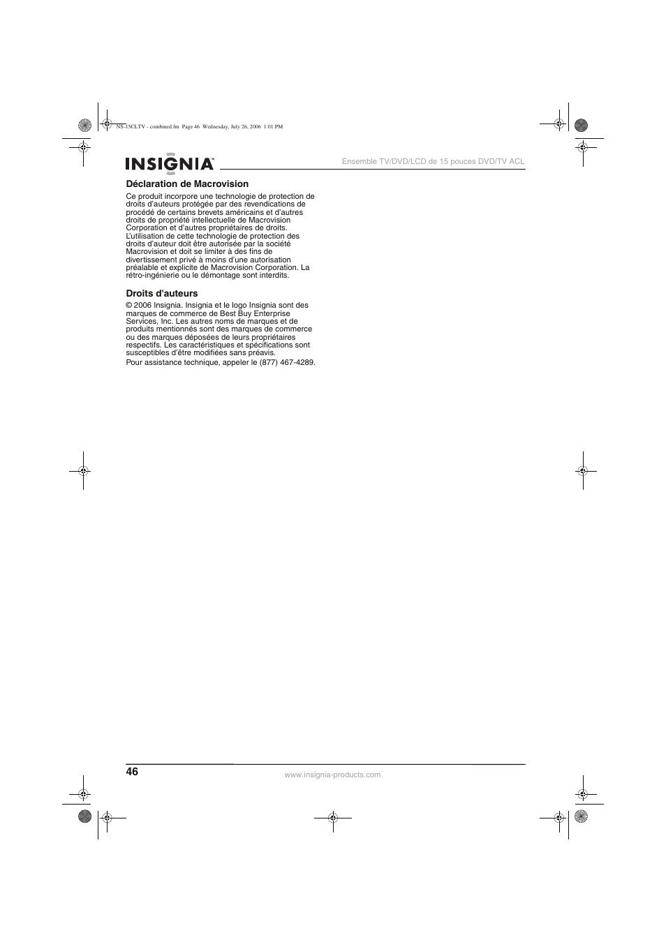 Insignia NS-15cltv User Manual | Page 45 / 69