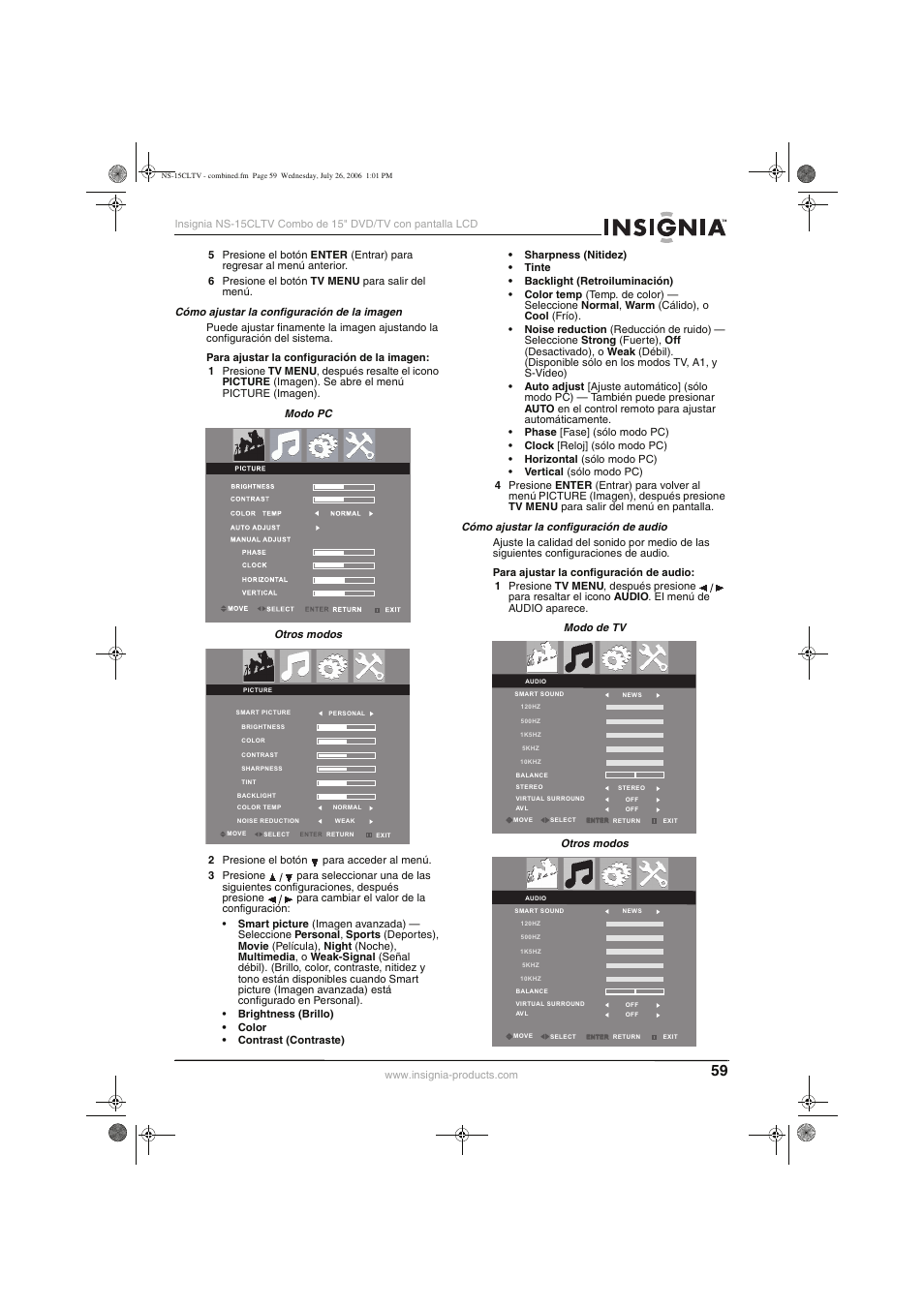 Insignia NS-15cltv User Manual | Page 58 / 69