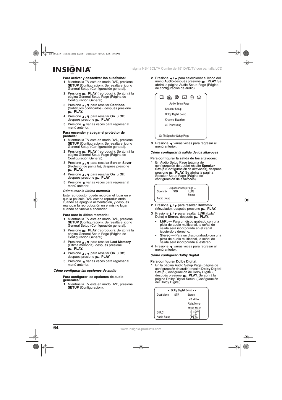 Insignia NS-15cltv User Manual | Page 63 / 69
