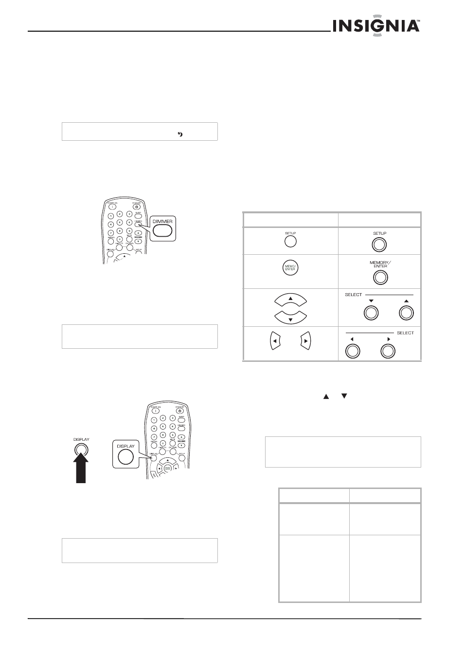 Adjusting the display brightness, Displaying the receiver status, Modifying the settings | Navigating through the setup menu, Receiver setup menu | Insignia NS-R5100 User Manual | Page 19 / 76