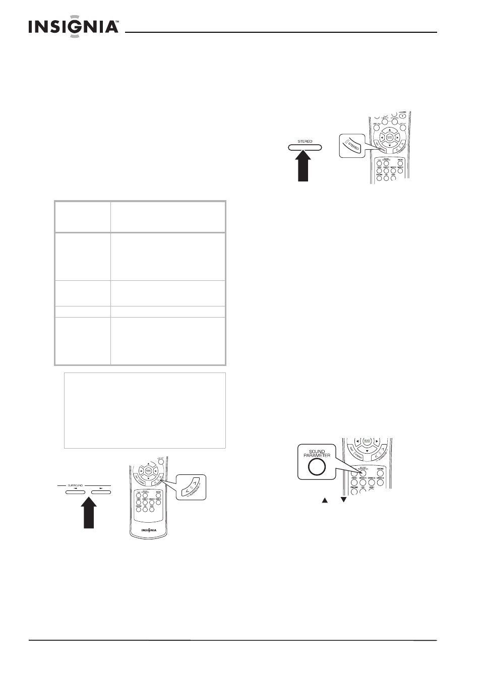 Réglage des paramètres du son | Insignia NS-R5100 User Manual | Page 38 / 76