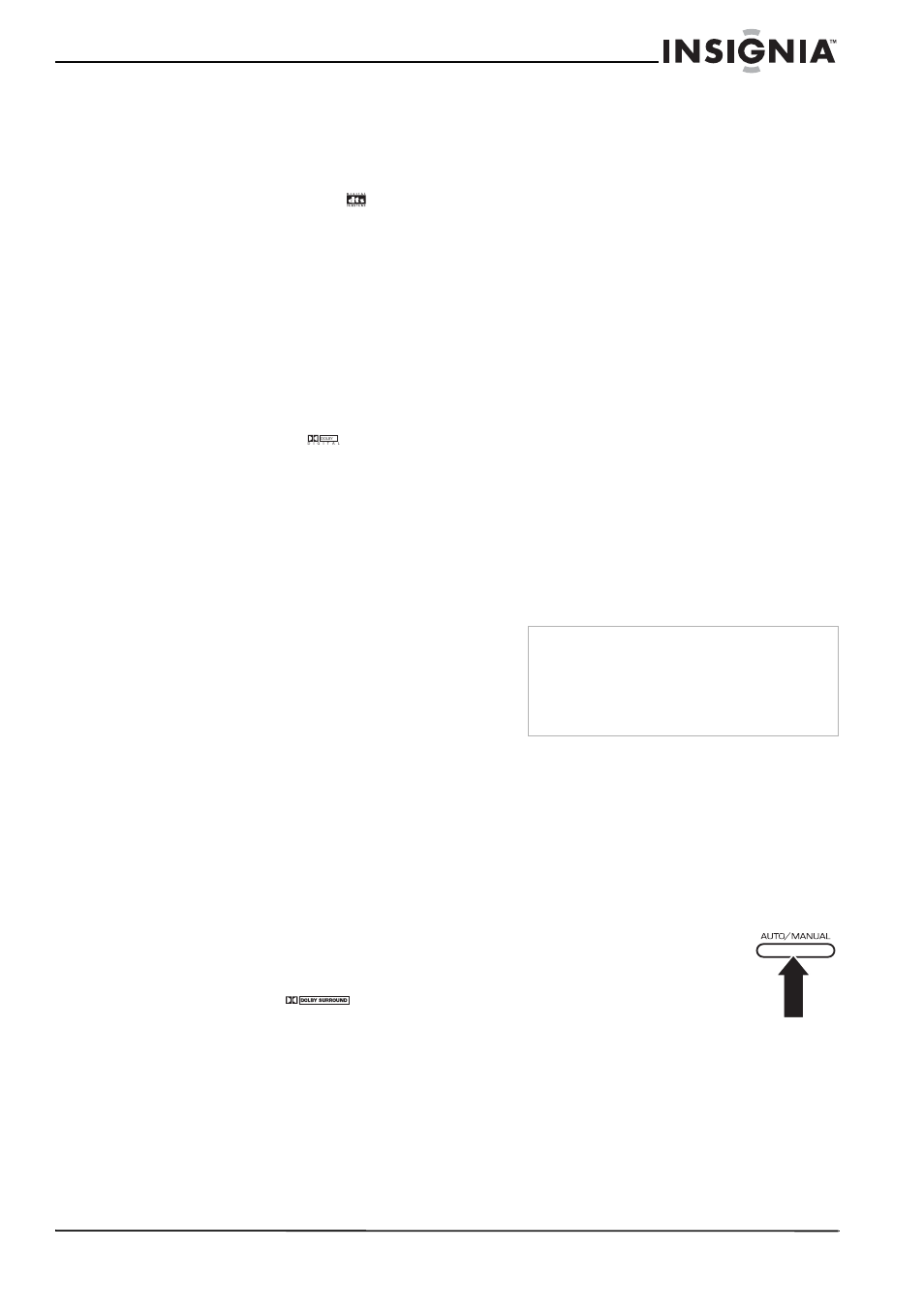 Modos envolventes, Para disfrutar del sonido envolvente | Insignia NS-R5100 User Manual | Page 61 / 76