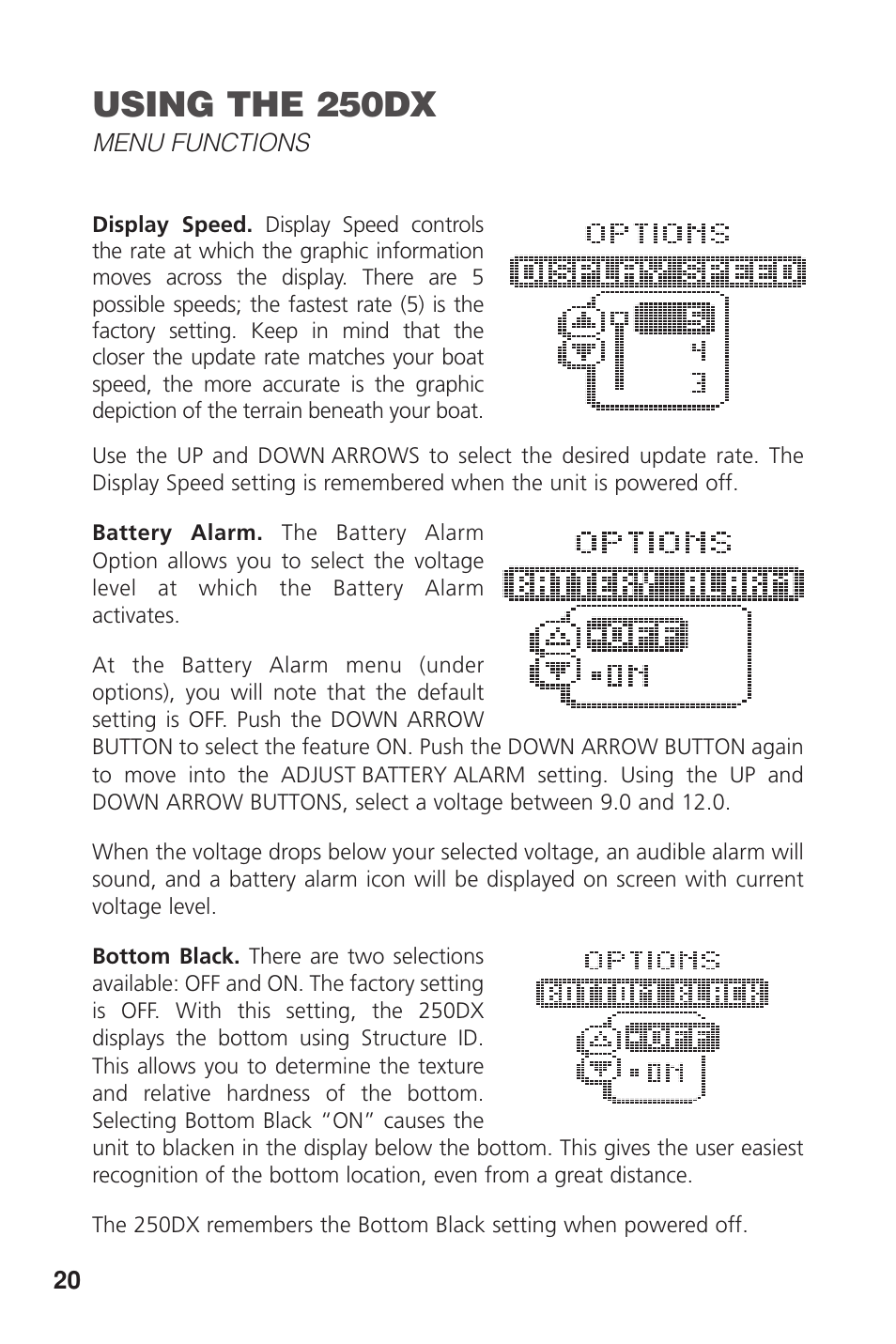 Using the 250dx | Insignia DUAL BEAM 250DX User Manual | Page 22 / 36