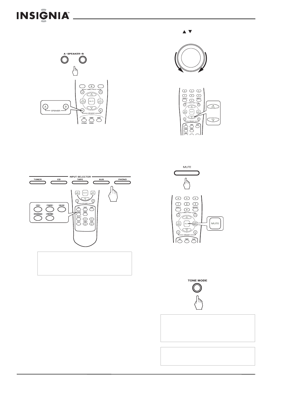 Adjusting the tone | Insignia NS-R2000 User Manual | Page 10 / 56