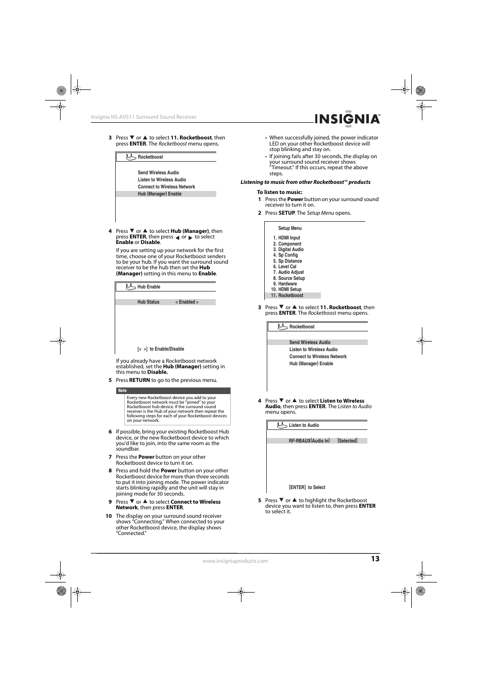 Insignia NS-AV511 User Manual | Page 17 / 38