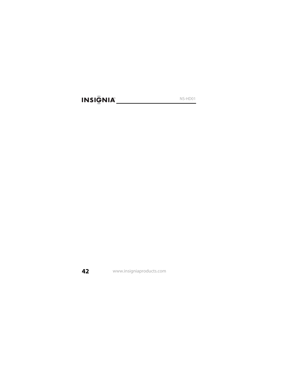 Insignia NS-HD01 User Manual | Page 42 / 44