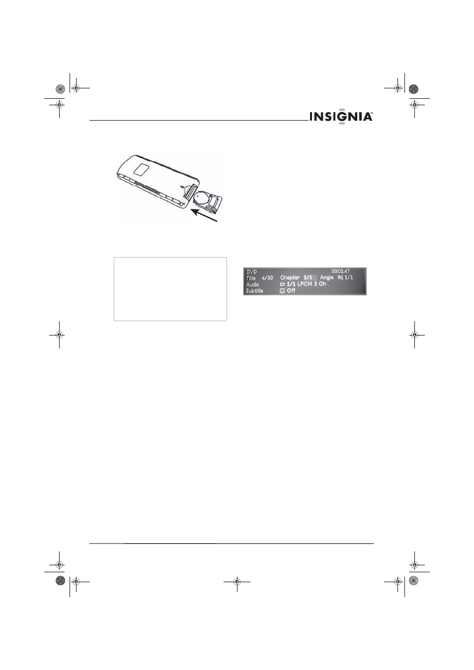 Para usar el control remoto, Encendido y apagado del reproductor, Para encender el reproductor | Para apagar el reproductor, Reproducción de un disco, Para reproducir un cd o dvd, Cómo visualizar información sobre la reproducción, Para visualizar información sobre la reproducción, Cómo silenciar el sonido, Para silenciar el audio | Insignia NS-M10OHD User Manual | Page 31 / 38