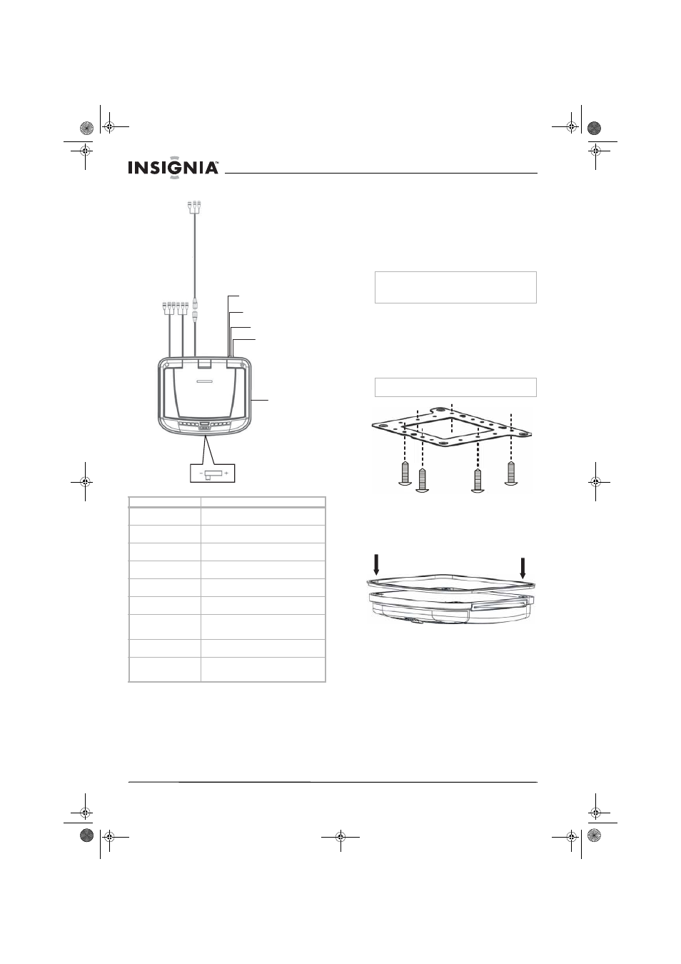 Wiring connections, To install the player | Insignia NS-M10OHD User Manual | Page 6 / 38