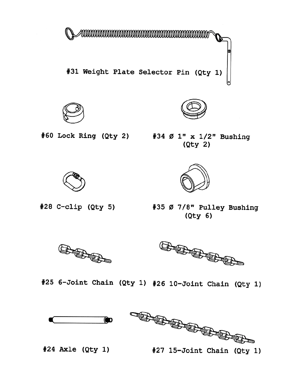 Hardware pack | Impex PHE1000 User Manual | Page 4 / 20